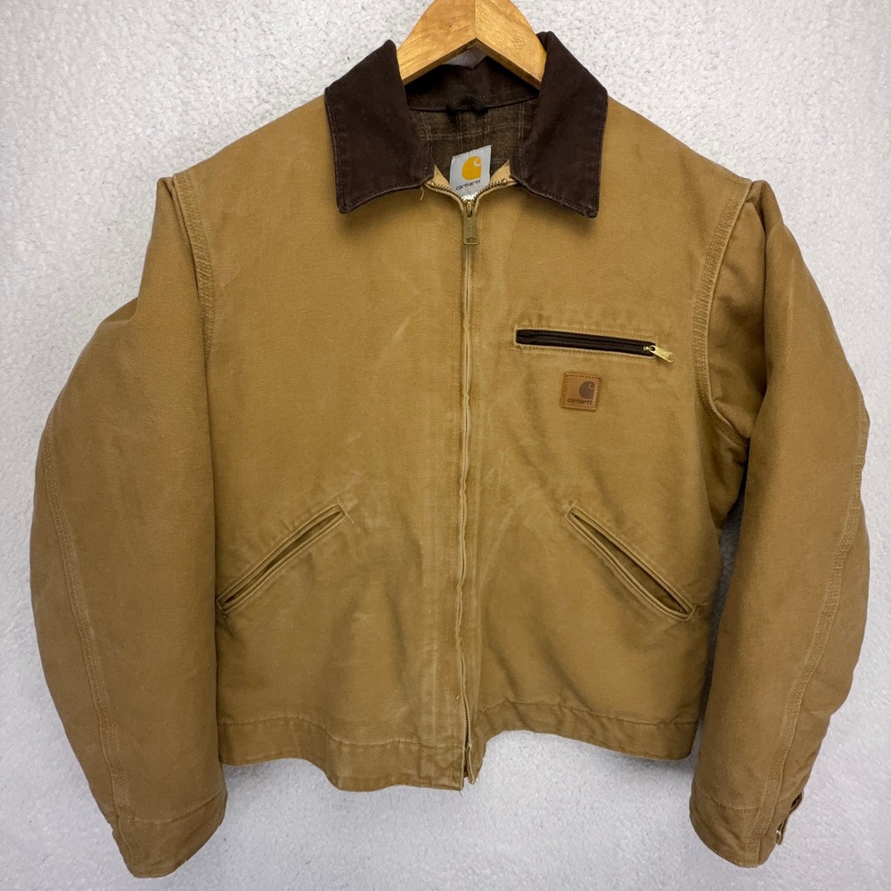 Carhartt Detroit Jacket Blanket Lined Mens Medium J97 CML Camel Brown